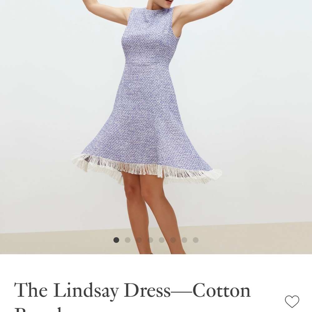 Elegant Mm Lafleur Blue Tweed Lindsay Dress - Picture 4 of 4